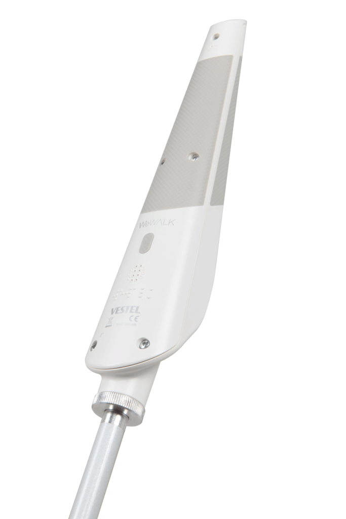 Foto da parte posterior da Bengala WeWALK comercializada pela Mais Autonomia